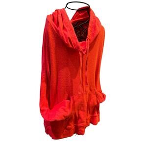 Columbia Women’s Hoodie Size Large Orange 100% Cotton Long Sleeve Casual